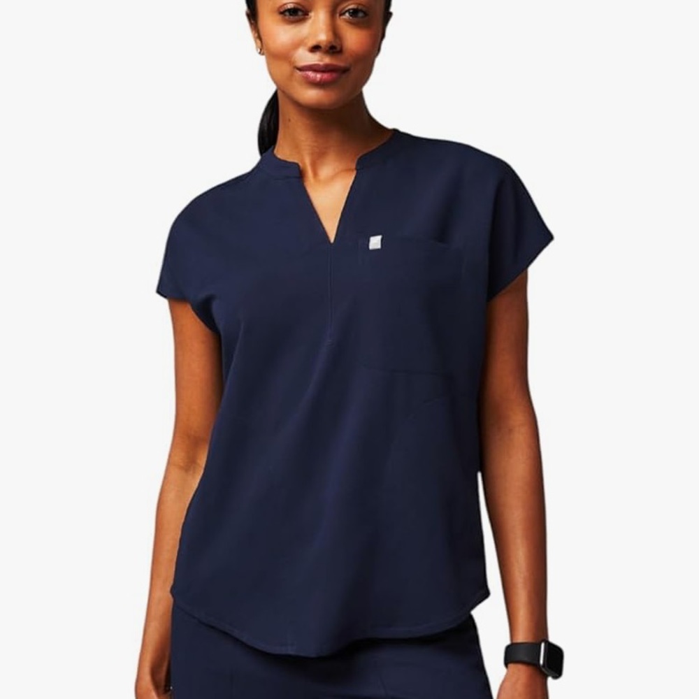 Fabletics Evolve Navy Blue Women's Scrub Top